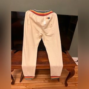 Aviator Nation Sweat Pants. size small. White. New with tags
